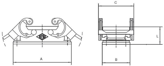 Panel Mount Base, Double Lever