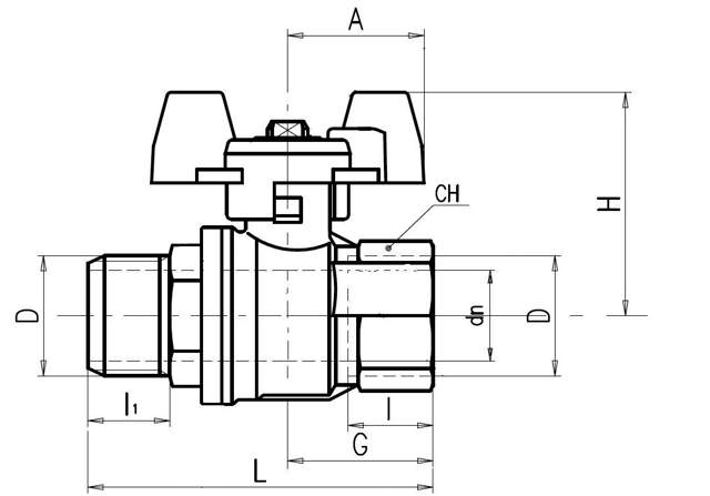 Ball Valve, T-Handle - Male x Female