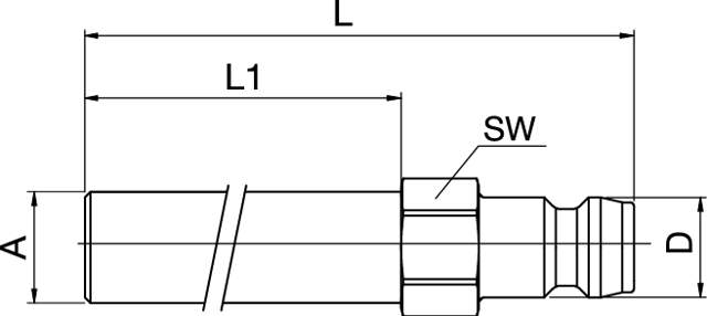 Connector Nipple, Extended