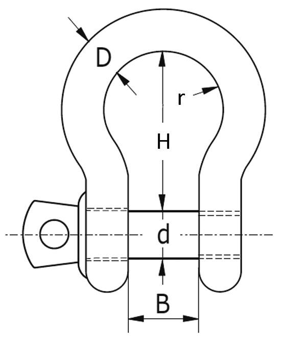 Alloy Steel Bow Shackles - Galvanised