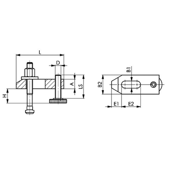 Straight clamp with support hole