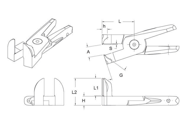 GPT Series - Long Blade 90 Degree Angle