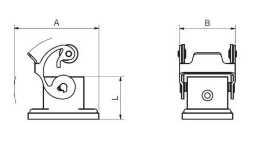 Panel Mount Base Square, Single Lever