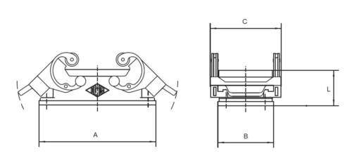 Panel Mount Housing, Double Lever