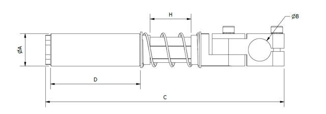 Spring Loaded Elbow Arm Smooth Body (Non-rotative) Swivel Head