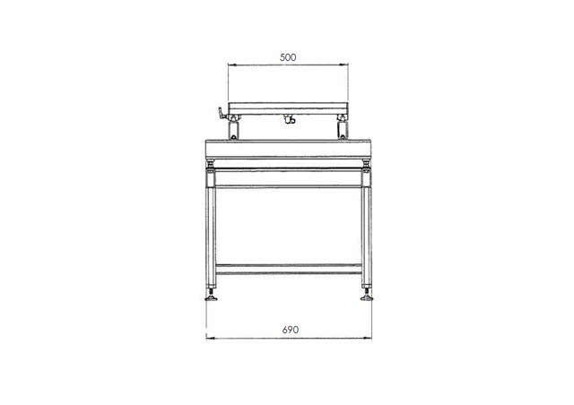 Mould table with T-slots plates for mechanical brackets - 1,5 to 3T