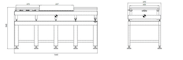 Standard  mould table 6T