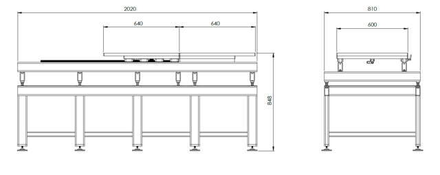 Mould Table with Magnetic Brackets 6 Tons