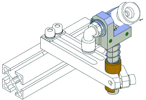 Spring Loaded Vaccum Cup Arm Smooth Body (Non-rotative) Swivel Head
